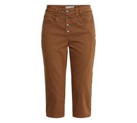 Stoffhose PULZ JEANS "Casual Hose PZROSITA", Damen, Gr. 46, N-Gr, braun (bison), Obermaterial: 65% Baumwolle CO. 32% Polyester PES. 3% Elasthan EL., Hosen Stoffhose (61908105-46) bison