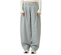 Stoffhose QS, Damen, Gr. 36, Länge 32, grau, Web, Obermaterial: 64% Polyester, 34% Viskose, 2% sonstige Fasern, gestreift, loose fit lang, Hosen Stoffhose, mit Streifen Muster (40341760-36) grau