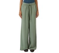 Stoffhose QS, Damen, Gr. 36, Länge 32, olive, Web, Obermaterial: 72% Viskose, 28% Leinen, unifarben, loose fit lang, Hosen Stoffhose, mit elastischem Bund und Kordelzug (24367739-36) olive