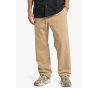 Stoffhose QUIKSILVER "TAXER REGULAR TWILL PANT", Herren, Gr. L (52), N-Gr, khaki, Obermaterial: 99% Baumwolle, 1% Elasthan, Hosen Stoffhose (85361258-L) khaki