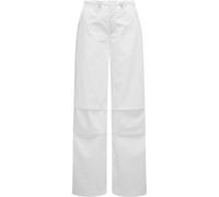 Stoffhose RAGWEAR "Paragata", Damen, Gr. 28, Normalgrößen, weiß, Material: 100% Baumwolle, weit lang, Hosen Stoffhose, Stylische Parachute-Hose mit Kordelzügen (99832849-28) weiß
