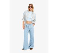 Stoffhose ROXY "BEACH FLIRT", Damen, Gr. L, N-Gr, blau (sunbleached), Obermaterial: 100% Baumwolle, Hosen Stoffhose, aus Baumwolle, in den Größen XS bis XXL (42449267-L) sunbleached
