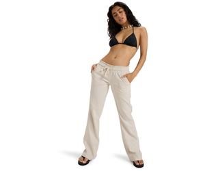 Stoffhose ROXY "Oceanside", Damen, Gr. XL, grau (stone), Obermaterial:55% Leinen, 45% Viskose., Hosen Stoffhose (36641915-XL) stone