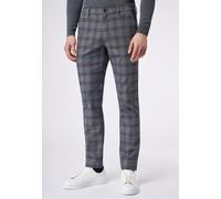 Stoffhose ROY ROBSON "Mit Karomuster", Herren, Gr. 52, Normalgrößen, grau, 71% Baumwolle, 18% Polyester, 9% Viskose, 2% Elasthan, kariert, normal, Hosen Stoffhose (97292042-52) grau