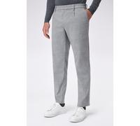 Stoffhose ROY ROBSON "Mit Karomuster Und Bundfalte", Herren, Gr. 50, Normalgrößen, grau, 64% Polyester, 34% Viskose, 2% Elasthan, kariert, slim fit, Hosen Stoffhose (59843037-50) grau