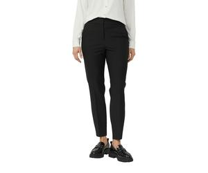 Stoffhose S.OLIVER BLACK LABEL, Damen, Gr. 36, N-Gr, schwarz, Web, Obermaterial: 62% Polyester, 33% Viskose, 5% Elasthan. Futter: 100% Polyester, unifarben, schmal lang, Hosen Stoffhose, mit schmalem