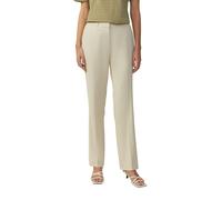 Stoffhose S.OLIVER BLACK LABEL, Damen, Gr. 38, N-Gr, beige, Piqué, Obermaterial: 49% Polyester, 48% Viskose, 3% Elasthan. Futter: 100% Polyester, unifarben, straight fit knöchellang, Hosen Stoffhose,