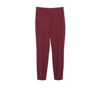 Stoffhose S.OLIVER BLACK LABEL, Damen, Gr. 38, N-Gr, rot (maroon rot), Web, Obermaterial: 47% Polyester, 47% Viskose, 6% Elasthan, unifarben, normal lang, Hosen Stoffhose, mit elastischem Bund und Bun