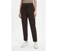 Stoffhose S.OLIVER BLACK LABEL, Damen, Gr. 40, N-Gr, braun (chocolate), Web, Obermaterial: 78% Polyester, 22% Elasthan. Futter: 100% Polyester, unifarben, bequem lang, Hosen Stoffhose, Sommerhose mit