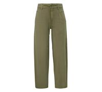 Stoffhose S.OLIVER, Damen, Gr. 34, N-Gr, summer khaki, Web, Obermaterial: 62% Baumwolle, 35% Viskose, 3% Elasthan, unifarben, regular fit lang, Hosen Stoffhose, mit Kordelzug (83420422-34) summer khak