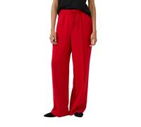 Stoffhose S.OLIVER, Damen, Gr. 36, N-Gr, salsa rot, Web, Obermaterial: 93% Polyester, 7% Elasthan. Futter: 100% Polyester, unifarben, gerade lang, Hosen Stoffhose, mit Bügelfalte und Kordelzug (237128