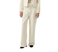 Stoffhose S.OLIVER, Damen, Gr. 40, N-Gr, beige, Web, Obermaterial: 74% Polyester, 22% Viskose, 4% Elasthan. Futter: 100% Polyester, unifarben, lang, Hosen Stoffhose, mit Bundfalte (22126027-40) beige
