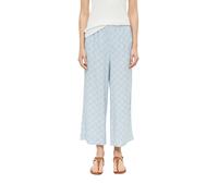 Stoffhose S.OLIVER, Damen, Gr. 40, N-Gr, coastal blau aop, Web, Obermaterial: 100% Viskose, gemustert, normal lang, Hosen Stoffhose, Sommerhose mit Allover-Muster (11991205-40) coastal blau aop