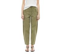 Stoffhose S.OLIVER, Damen, Gr. 44, N-Gr, grün (summer khaki), Web, Obermaterial: 62% Baumwolle, 35% Viskose, 3% Elasthan, unifarben, regular fit lang, Hosen Stoffhose, mit Kordelzug (83420422-44) summ
