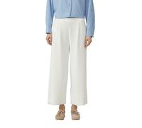 Stoffhose S.OLIVER, Damen, Gr. 44, N-Gr, sanftes weiß, Web, Obermaterial: 47% Modal, 41% Polyester, 12% Elasthan, unifarben, lässig geschnitten lang, Hosen Stoffhose, mit weitem Bein und Gummizug (872