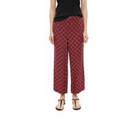 Stoffhose S.OLIVER, Damen, Gr. 44, N-Gr, schwarz pomegranate aop, Web, Obermaterial: 100% Viskose, gemustert, normal lang, Hosen Stoffhose, Sommerhose mit Allover-Muster (62823162-44) schwarz pomegran