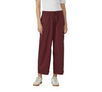 Stoffhose S.OLIVER, Damen, Gr. 46, N-Gr, rot (bordeaux), Web, Obermaterial: 50% Baumwolle, 50% Lyocell. Futter: 100% Baumwolle, unifarben, casual, normal lang, Hosen, mit Gummizug und Kordelzug (40287