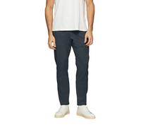 Stoffhose S.OLIVER, Herren, Gr. 31, Länge 34, blau, Obermaterial: 98% Baumwolle, 2% Elasthan, unifarben, straight fit knöchellang, Hosen Stoffhose, mit Reißverschluss (94003021-31)