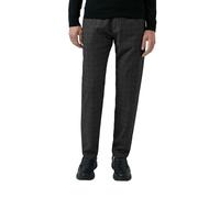Stoffhose S.OLIVER, Herren, Gr. 32, Länge 32, grau, schwarz, Web, Obermaterial: 47% Baumwolle, 35% Polyester, 17% Viskose, 1% sonstige Fasern, meliert, regular fit lang, Hosen Stoffhose, mit Bundfalte