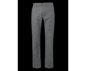Stoffhose S.OLIVER, Herren, Gr. 36, Länge 34, grau (blau), Web, Obermaterial: 58% Baumwolle, 40% Leinen, 2% Elasthan, meliert, lang, Hosen Stoffhose (95327431-36) blau