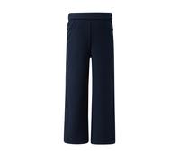 Stoffhose S.OLIVER JUNIOR, Jungen, Gr. 110, N-Gr, blau (dunkelblau), Jersey, Obermaterial: 89% Polyester, 11% Viskose, unifarben, lang, Hosen Stoffhose, Elastikbund, weites Bein (95550126-110) dunkelb