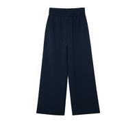 Stoffhose S.OLIVER JUNIOR, Mädchen, Gr. 146, N-Gr, blau, Hosen Stoffhose, mit weitem, geradem Bein und Gummizug (23586110-146) blau
