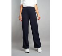Stoffhose SEIDEL MODEN, Damen, Gr. 48, N-Gr, nachtblau, Single Jersey, Obermaterial: 50% Polyester, 45% Viskose, 5% Elasthan, unifarben, Basic, normal lang, Hosen Stoffhose, in hochwertiger Jersey-Qua