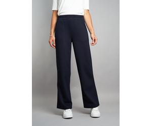 Stoffhose SEIDEL MODEN, Damen, Gr. 48, N-Gr, nachtblau, Single Jersey, Obermaterial: 50% Polyester, 45% Viskose, 5% Elasthan, unifarben, Basic, normal lang, Hosen Stoffhose, in hochwertiger Jersey-Qua