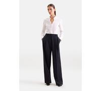 Stoffhose SEIDENSTICKER, Damen, Gr. 36, Normalgrößen, schwarz (dunkelblau), 52% Polyester, 43% Schurwolle, 5% Elasthan, unifarben, Hosen Stoffhose (63626422-36) dunkelblau