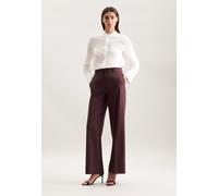 Stoffhose SEIDENSTICKER, Damen, Gr. 44, Normalgrößen, burgundy, 52% Wolle, 44% Polyester, 4% Elasthan, unifarben, Hosen Stoffhose (45814833-44) burgundy
