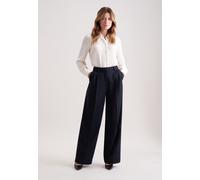 Stoffhose SEIDENSTICKER, Damen, Gr. 46, Normalgrößen, navy, 39% Wolle, 33% Polyester, 14% Viskose, 13% Polyamid, 1% Elasthan, Hosen Stoffhose (19065046-46)
