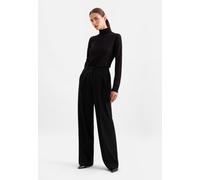 Stoffhose SEIDENSTICKER, Damen, Gr. 46, Normalgrößen, schwarz, 52% Polyester, 43% Schurwolle, 5% Elasthan, unifarben, Hosen Stoffhose (52986433-46) schwarz