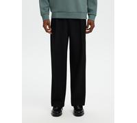 Loose Fit Bundfaltenhose mit Gürtelschlaufen Modell 'FINN' M men Black