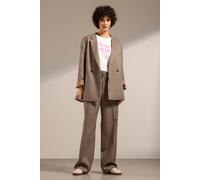 Stoffhose SENSES.THE LABEL, Damen, Gr. M, Normalgrößen, check, Material: 98% Polyester, 2% Elasthan, kariert, relaxed fit lang, Hosen Stoffhose, mit Bügelfalten (14306969-M) check