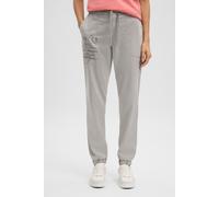 Stoffhose SOCCX, Damen, Gr. L, Normalgrößen, fresh grau, Web, Material: 59% Lyocell, 38% Baumwolle, 3% Elasthan, bedruckt, regular fit lang, Hosen Stoffhose, mit Eingrifftaschen (39162606-L) fresh gra