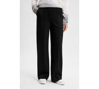 Stoffhose SOCCX, Damen, Gr. S, Normalgrößen, schwarz, Web, Material: 51% Polyester, 42% Viskose, 7% Elasthan, unifarben, regular fit lang, Hosen Stoffhose, mit weitem Bein (90778722-S) schwarz