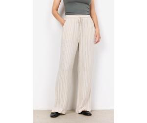 Stoffhose SOYACONCEPT "SC-POULA 2-B", Damen, Gr. L, N-Gr, cream combi, Web, Obermaterial: 70% Viskose, 30% Leinen, gemustert, regular fit knöchellang, Hosen Stoffhose (81154914-L)