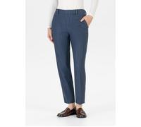 Stoffhose STEHMANN, Damen, Gr. 38, N-Gr, marine, Web, Obermaterial: 68% Polyester, 26% Viskose, 6% Elasthan, gestreift, straight fit 7/8-Länge, Hosen Stoffhose, mit Nadelstreifen, aus Viskose und Elas