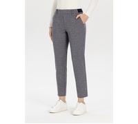 Stoffhose STEHMANN, Damen, Gr. 40, N-Gr, grau (anthrazit m), Obermaterial: 65% Polyester, 30% Viskose, 5% Elasthan, meliert, regular fit knöchelfrei, Hosen Stoffhose, Sommerhose mit Taschen (25740005-