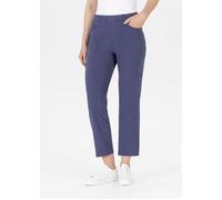 Stoffhose STEHMANN, Damen, Gr. 42, N-Gr, blau (indigo,310), Web, Obermaterial: 98% Baumwolle, 2% Elasthan, unifarben, regular fit knöchelfrei, Hosen Stoffhose, Sommerhose im Five-Pocket Style (2915502