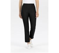 Stoffhose STEHMANN, Damen, Gr. 42, N-Gr, schwarz (schwarz,900), Web, Obermaterial: 65% Baumwolle, 31% Polyamid, 4% Elasthan, unifarben, regular fit knöchelfrei, Hosen Stoffhose, Sommerhose im Four-Poc