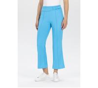 Stoffhose STEHMANN, Damen, Gr. 44, N-Gr, blau (bonnieblau,3703), Obermaterial: 100% Polyester, unifarben, regular fit 7/8-Länge, Hosen Stoffhose, Sommerhose mit Gürtelschnalle (93217644-44) bonnieblau