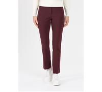 Stoffhose STEHMANN, Damen, Gr. 44, N-Gr, braun (chocolate p), Obermaterial: 76% Viskose, 21% Polyamid, 3% Elasthan, unifarben, regular fit knöchellang, Hosen Stoffhose, Sommerhose mit Reißverschluss (