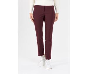 Stoffhose STEHMANN, Damen, Gr. 44, N-Gr, braun (chocolate p), Obermaterial: 76% Viskose, 21% Polyamid, 3% Elasthan, unifarben, regular fit knöchellang, Hosen Stoffhose, Sommerhose mit Reißverschluss (