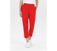 Stoffhose STEHMANN, Damen, Gr. 48, N-Gr, grenadine,2701, Jersey, Obermaterial: 100% Polyester, unifarben, straight fit 7/8-Länge, Hosen Stoffhose, Sommerhose mit elastischem Bund (19799552-48) grenadi