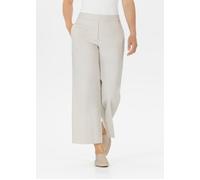 Stoffhose STEHMANN "Fabienne3-700", Damen, Gr. 40, N-Gr, beige (kalk), Web, Obermaterial: 65% Baumwolle, 31% Polyamid, 4% Elasthan, unifarben, normal 7/8-Länge, Hosen Stoffhose, 7/8-Hose mit Stretch (