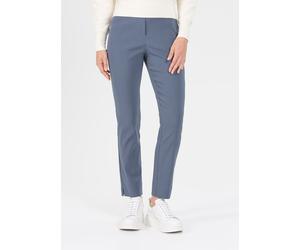 Stoffhose STEHMANN "Loli", Damen, Gr. 36, N-Gr, blau (bering sea), Web, Obermaterial: 72% Viskose, 25% Polyamid, 3% Elasthan, unifarben, gerade, unten schmal lang, Hosen Stoffhose, Sommerhose mit Schl
