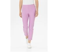 Stoffhose STEHMANN "Sylvia-680", Damen, Gr. 36, N-Gr, pure lila, Web, Obermaterial: 65% Baumwolle, 31% Polyamid, 4% Elasthan, unifarben, schmal 3/4-Länge, Hosen Stoffhose, 3/4-Hose mit schmalem Bein (