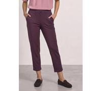 Stoffhose STREET ONE, Damen, Gr. 32, Länge 28, rustic rouge, Stoff, 95% Viskose, 5% Elasthan, unifarben, loose fit knöchelfrei, Hosen Stoffhose, mit Schnallen (84665640-32) rustic rouge
