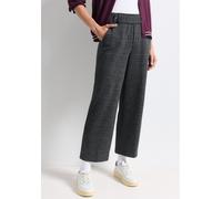 Stoffhose STREET ONE, Damen, Gr. 34, Länge 26, armor grau meliert, Web, 35% Baumwolle, 30% Polyester, 20% Viskose, 13% Polyamid, 2% Elasthan, kariert, comfort fit 7/8-Länge, Hosen Stoffhose, High Wais